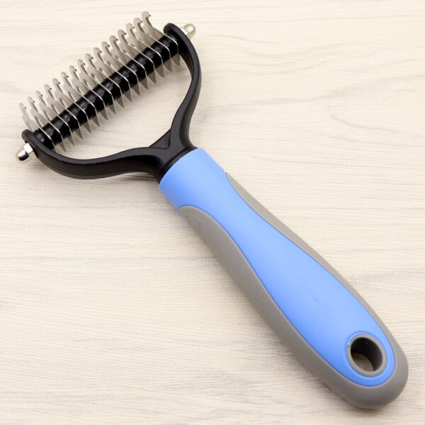 1074975069778.jpg Pet Long-haired Dogknot Comb Double-sided Blade Dog