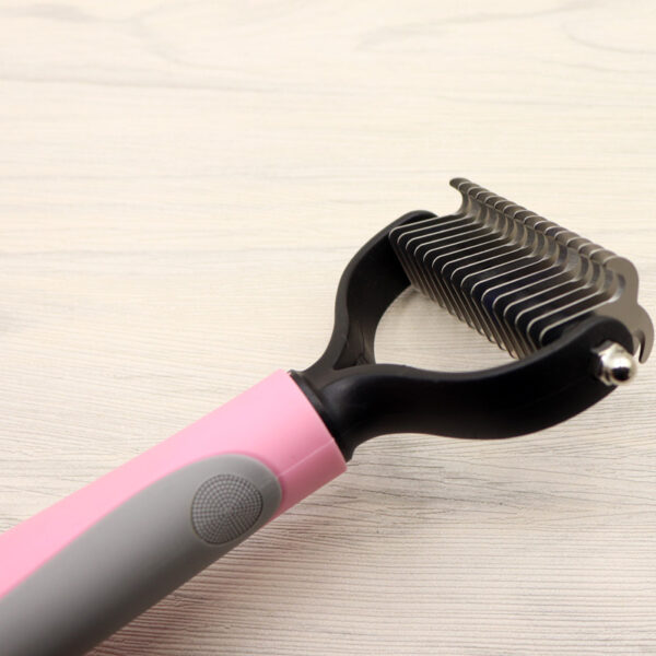 1119824691170.jpg Pet Long-haired Dogknot Comb Double-sided Blade Dog