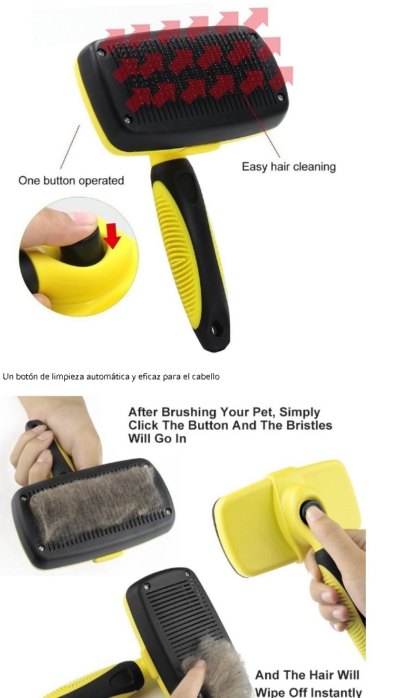 1149071337313.jpg Compatible with Apple, Benepaw Premium Auto cabello limpio perro cepillo impermeable cómodo pequeño perro grande peine de aseo de mascotas herramientas gato encaja varios cabello