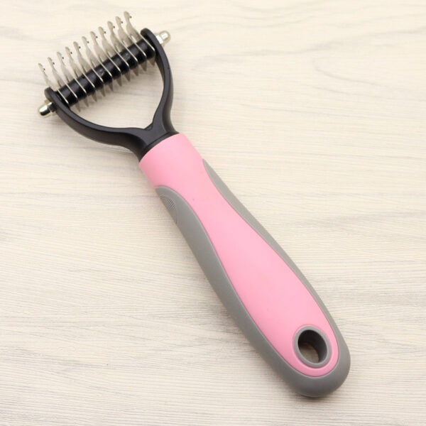 1201596688803.jpg Pet Long-haired Dogknot Comb Double-sided Blade Dog