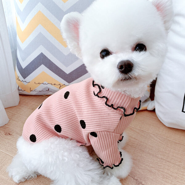125233055139.jpg Dot turtleneck dog bottoming shirt