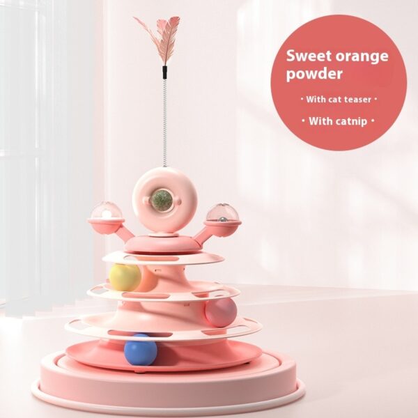 12f0550d-cd43-4c5a-8909-865fe6b879eb_trans.jpeg 4 Levels Cat Toy Tower Turntable Roller Balls Toys Interactive Intelligence Pets Toys Training Track Puzzle Funny Games Accessories Pet Products