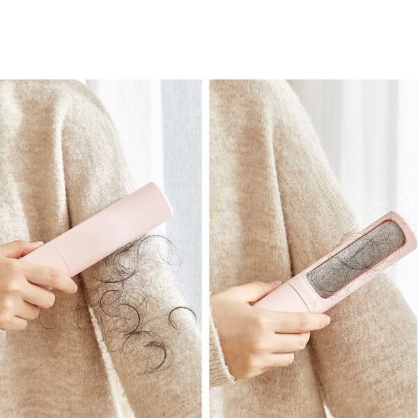 1615203197687.jpg 2-1 Reusable Pet Hair Remover Brush Lint Roller Portable Effective Self Cleaning Tool for Cat Dog Fur Hair Dust Removal Brush