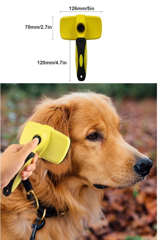 184072899314.jpg Compatible with Apple, Benepaw Premium Auto cabello limpio perro cepillo impermeable cómodo pequeño perro grande peine de aseo de mascotas herramientas gato encaja varios cabello