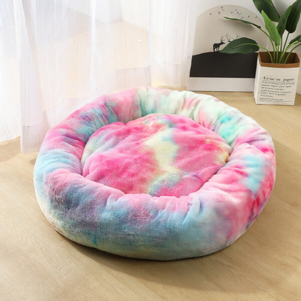1848519261749.jpg Dog Beds For Small Dogs Round Plush Cat Litter Kennel Pet Nest Mat Puppy Beds