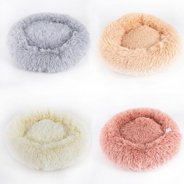 2049370955071.jpg Dog Beds For Small Dogs Round Plush Cat Litter Kennel Pet Nest Mat Puppy Beds