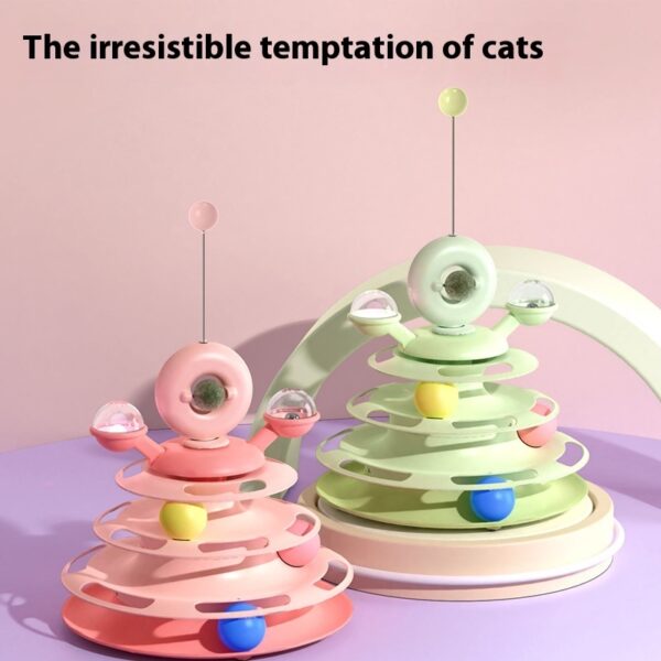 2340a850-c79d-4c0b-b31e-1b6800a08f5f_trans.jpeg 4 Levels Cat Toy Tower Turntable Roller Balls Toys Interactive Intelligence Pets Toys Training Track Puzzle Funny Games Accessories Pet Products