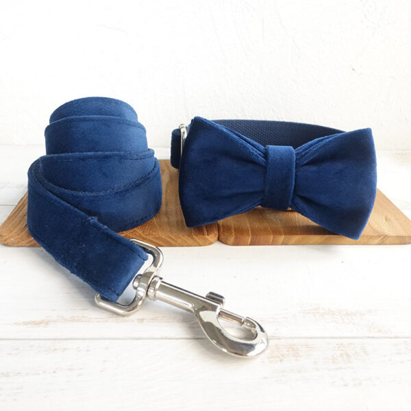2355602339182.jpg Bow pet collar large and small pet traction collar dog chain