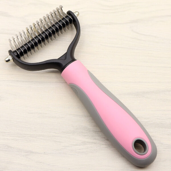 2958669878681.jpg Pet Long-haired Dogknot Comb Double-sided Blade Dog