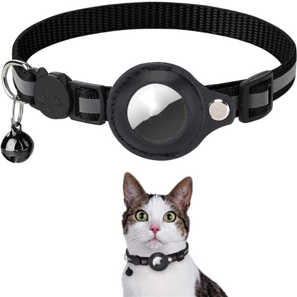 2f295486-1d69-4285-97e5-33bd61baa2d6.jpg Reflective Collar Waterproof Holder Case For Airtag Air Tag Airtags Protective Cover Cat Dog Kitten Puppy Nylon Collar