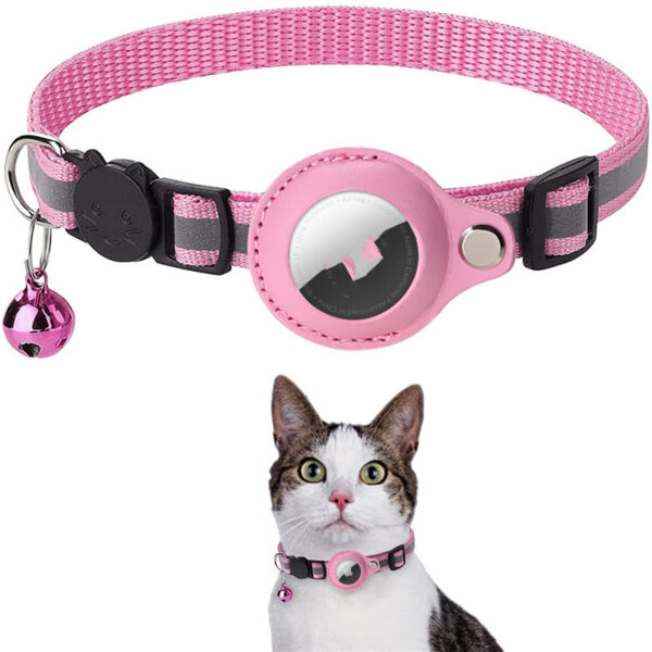 2f2c0d08-eb50-469d-a26d-25d35927eef4.jpg Reflective Collar Waterproof Holder Case For Airtag Air Tag Airtags Protective Cover Cat Dog Kitten Puppy Nylon Collar