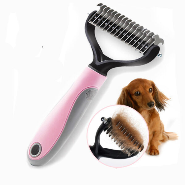 509877371553.jpg Pet Long-haired Dogknot Comb Double-sided Blade Dog