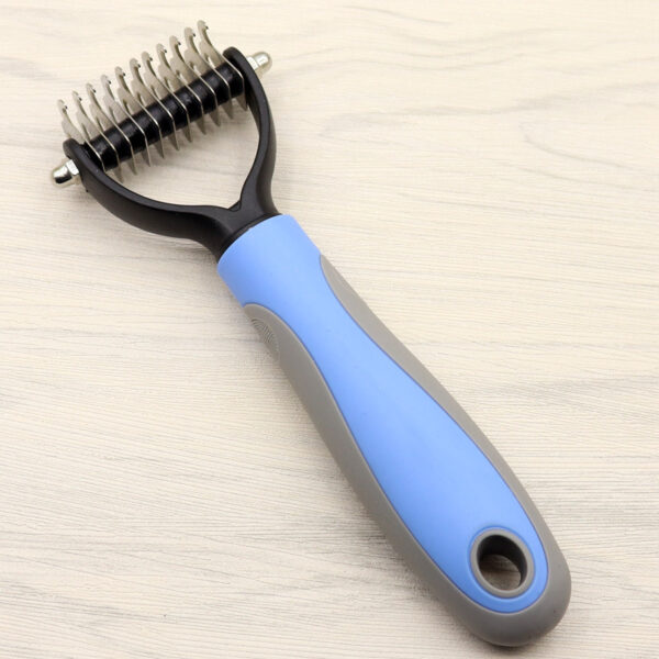 531248938376.jpg Pet Long-haired Dogknot Comb Double-sided Blade Dog