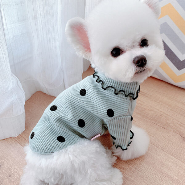 699990724880.jpg Dot turtleneck dog bottoming shirt