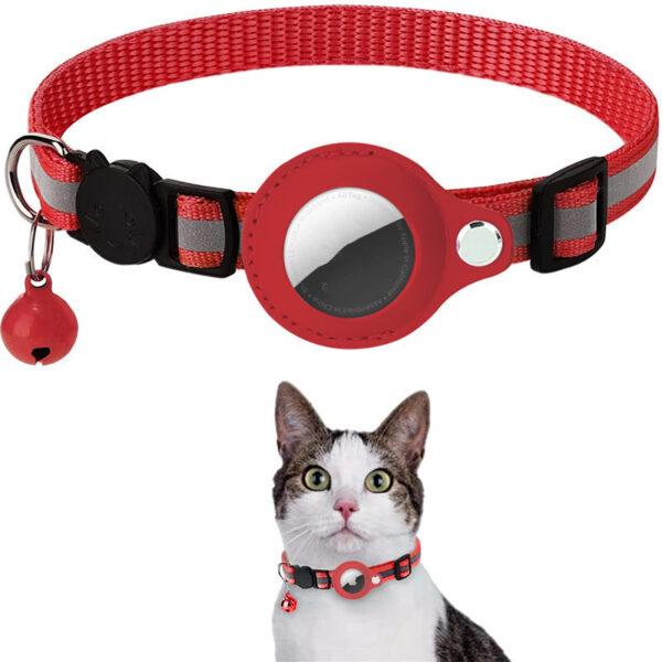 7260c2ca-e244-4115-b5f3-faa39a38a7ca.jpg Reflective Collar Waterproof Holder Case For Airtag Air Tag Airtags Protective Cover Cat Dog Kitten Puppy Nylon Collar