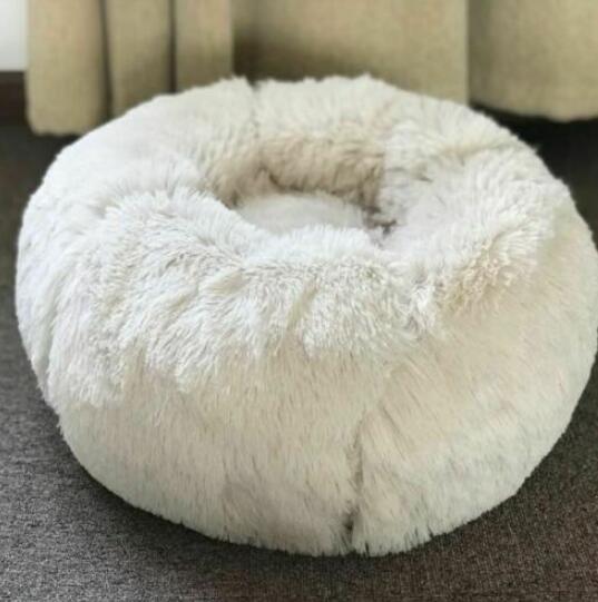 792970804885.jpg Dog Beds For Small Dogs Round Plush Cat Litter Kennel Pet Nest Mat Puppy Beds