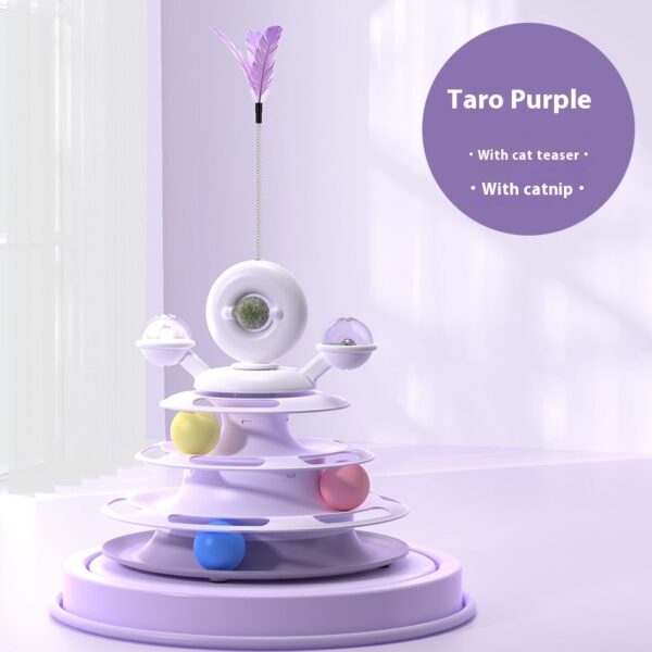 f522f7c5-04a2-4a42-b11d-76fedbdf248b_trans.jpeg 4 Levels Cat Toy Tower Turntable Roller Balls Toys Interactive Intelligence Pets Toys Training Track Puzzle Funny Games Accessories Pet Products